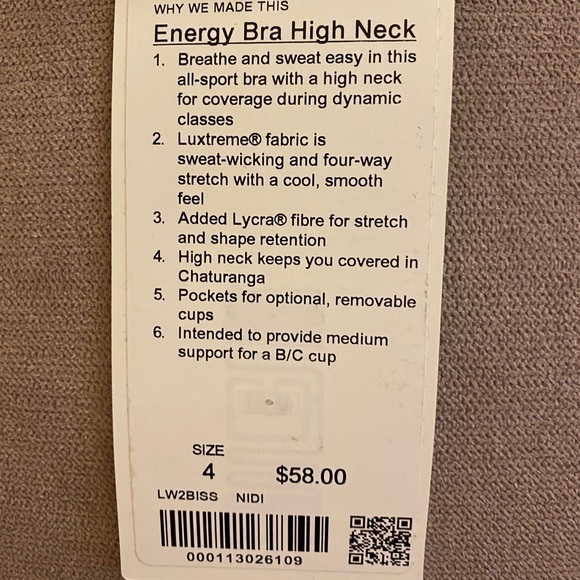 Lululemon High Neck Energy Sports Bra - Picture 3 of 3